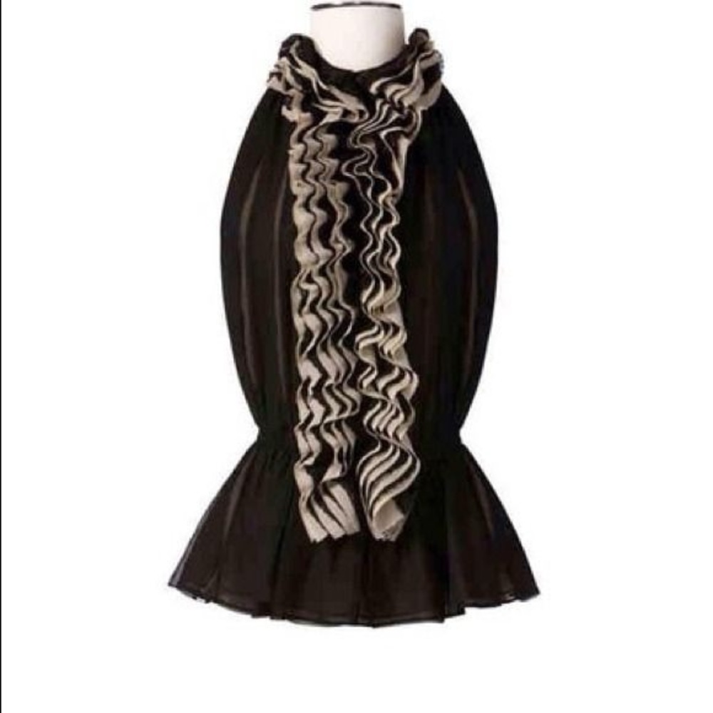 Robert Rodriguez Ruffled Sleeveless Top